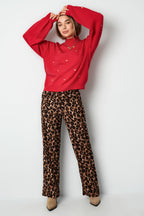 Acrylic Knit Sweater Casual Heart Pattern Fall/Winter