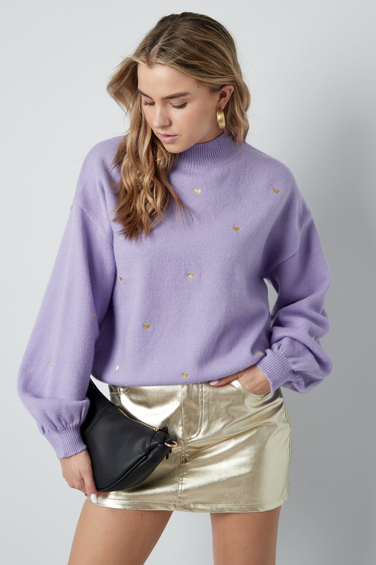 Acrylic Knit Sweater Casual Heart Pattern Fall/Winter