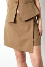 Polyester Women's Asymmetric Shorts Professional Design - Ella