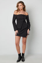 Polyester Women's Asymmetric Shorts Professional Design - Ella