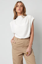 Cotton Blend Wide Leg Bodysuit Spring/Summer Comfort Fit - Ella