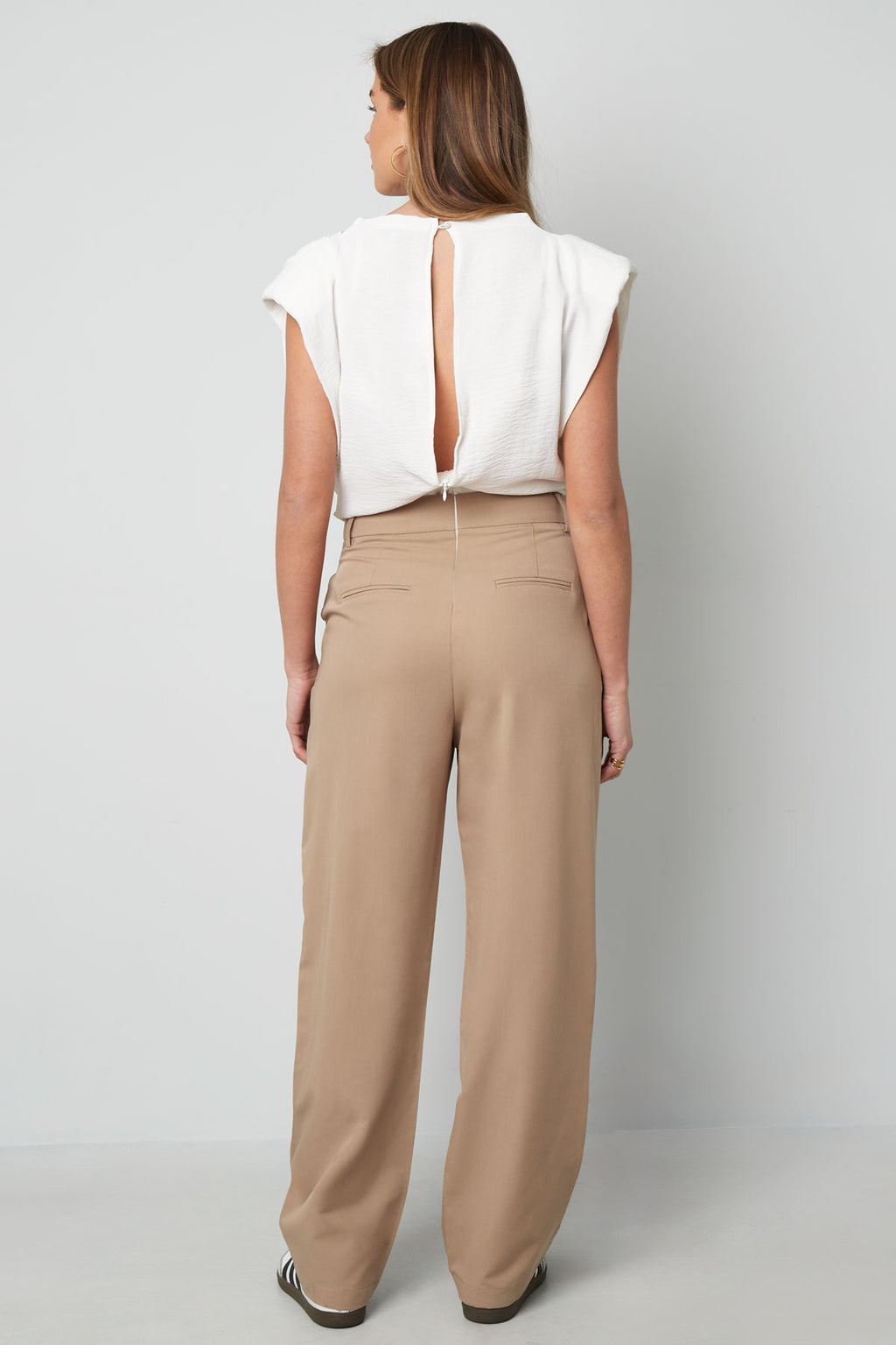 Cotton Blend Wide Leg Bodysuit Spring/Summer Comfort Fit - Ella