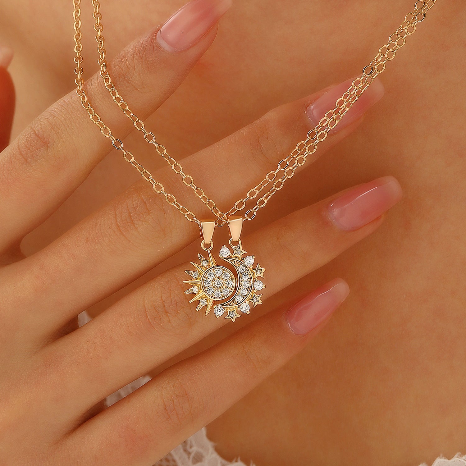 Magnetic Sun&Moon Necklace