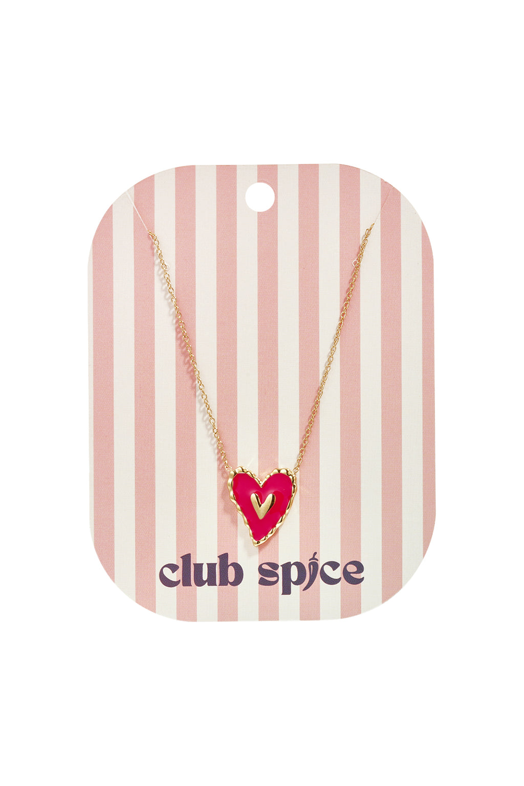 Necklace with hanging red heart