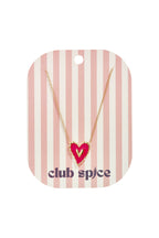 Necklace with hanging red heart