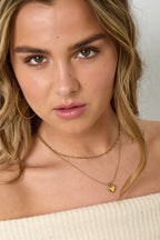 Layered necklace with heart charm - Ella