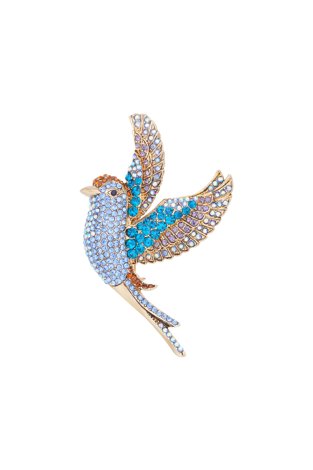 Colorful wings brooch