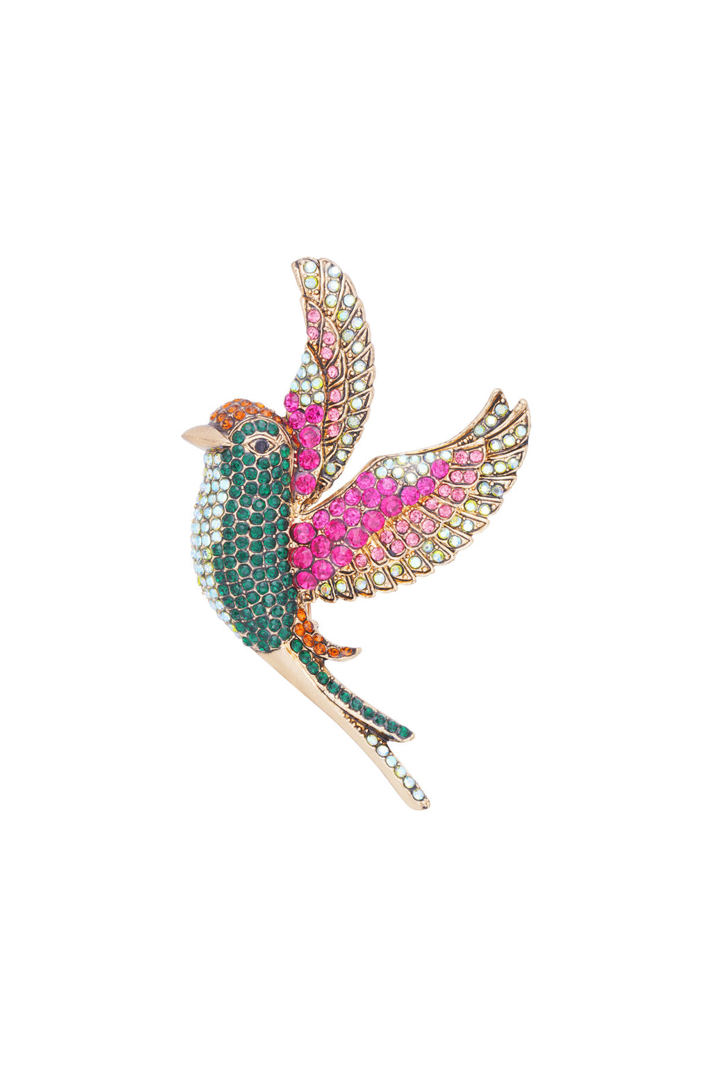 Colorful wings brooch