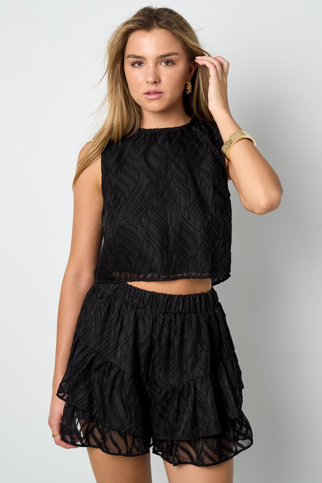 Woven Polyester Fiber Elegant Pantskirts - Ella