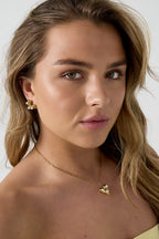 Necklace with hanging heart and pearls