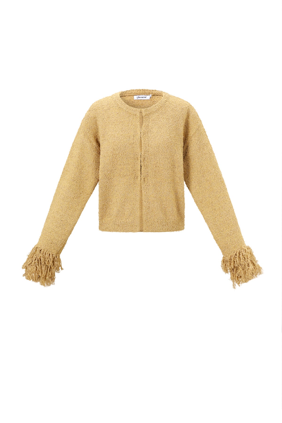 Knitted Polyester Fiber Women's Cardigan Casual Solid Color Fall/Winter