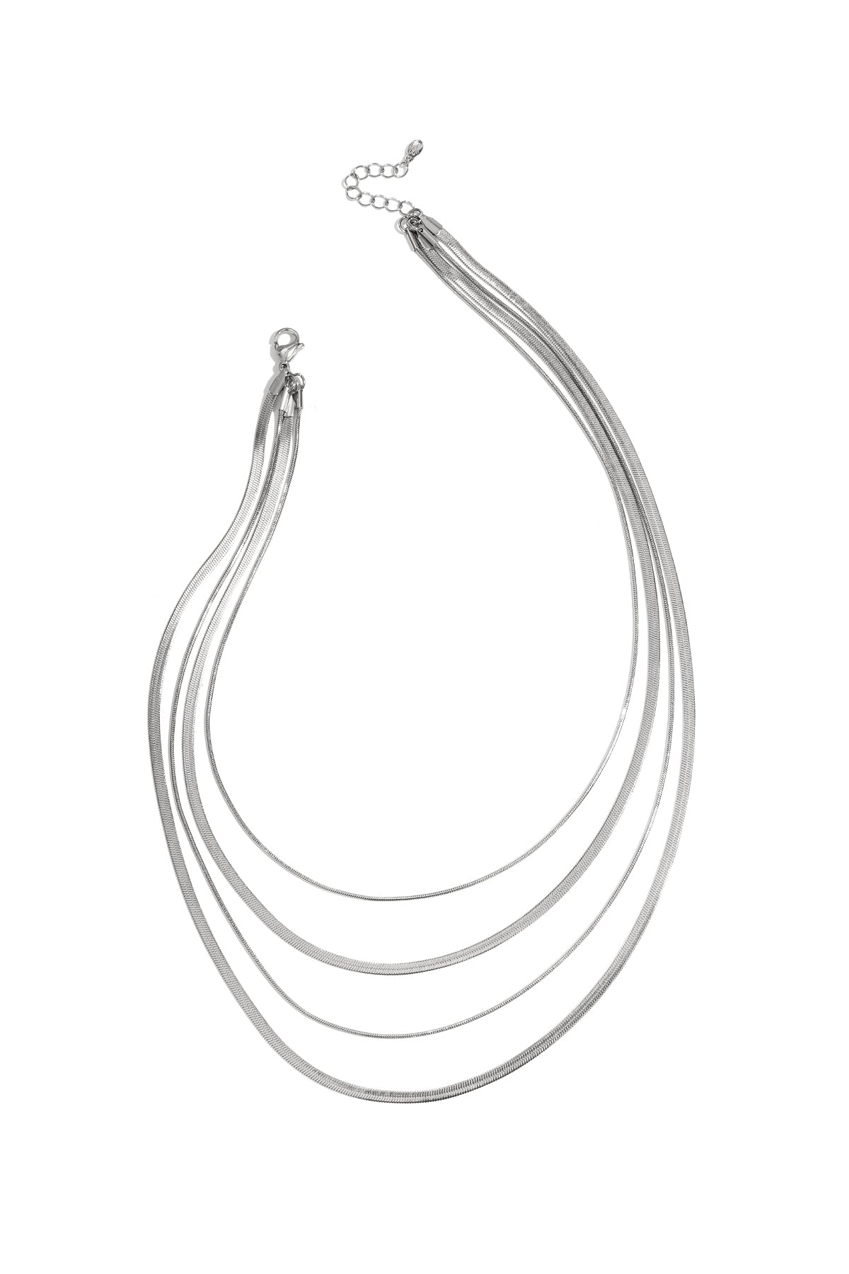 Layered herringbone necklaces