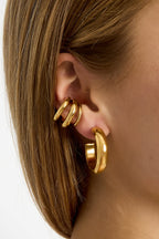Stainless Steel Ear Cuffs lines Daily Simple Series Women's jewelry - Ella