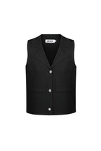 Viscose Women's Sleeveless Top V - Neck Buttoned Front - Ella