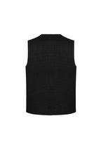 Viscose Women's Sleeveless Top V - Neck Buttoned Front - Ella