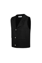 Viscose Women's Sleeveless Top V - Neck Buttoned Front - Ella