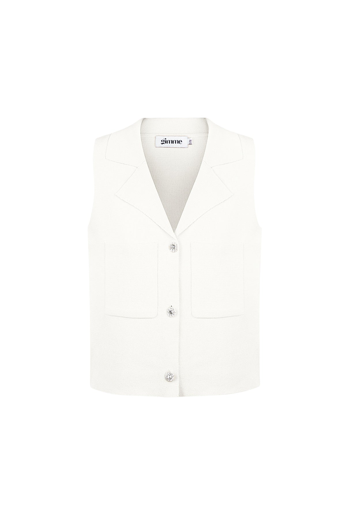 Viscose Women's Sleeveless Top V - Neck Buttoned Front - Ella