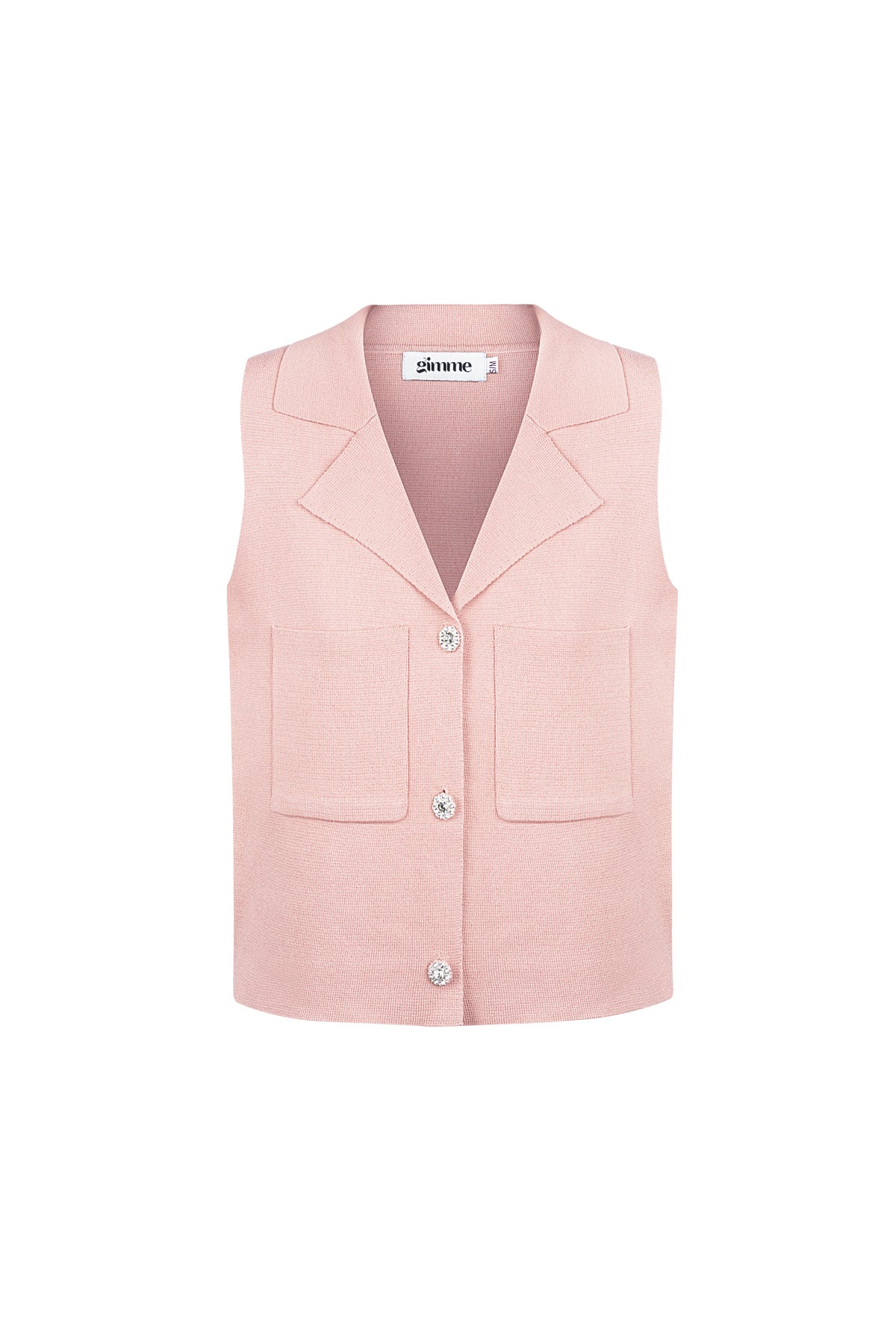 Viscose Women's Sleeveless Top V - Neck Buttoned Front - Ella