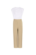 Cotton Blend Wide Leg Bodysuit Spring/Summer Comfort Fit - Ella
