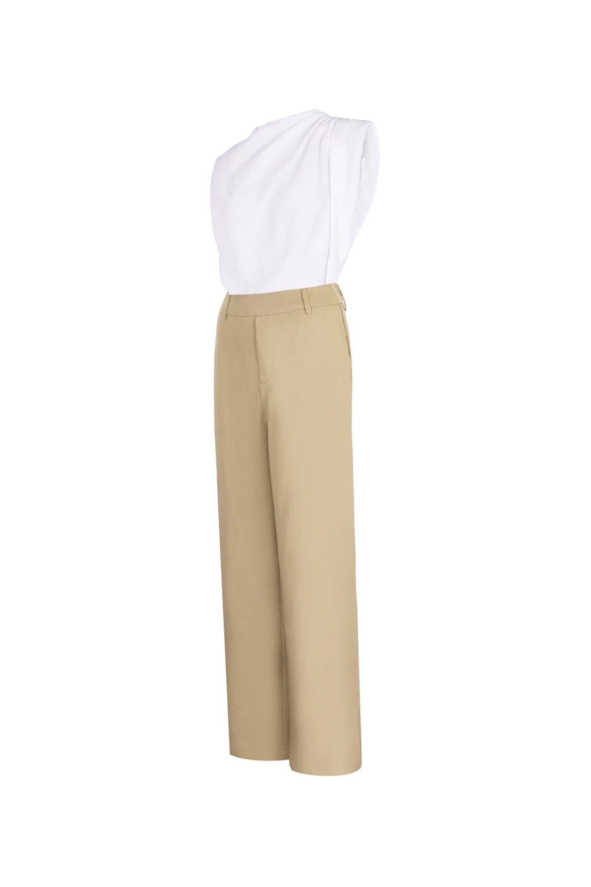 Cotton Blend Wide Leg Bodysuit Spring/Summer Comfort Fit - Ella