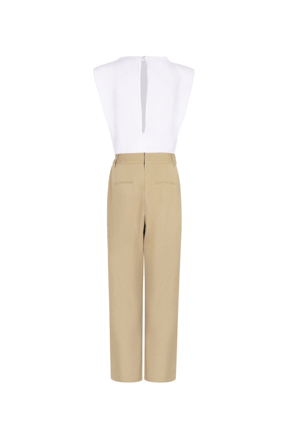 Cotton Blend Wide Leg Bodysuit Spring/Summer Comfort Fit - Ella