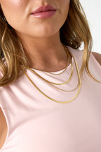 Layered herringbone necklaces