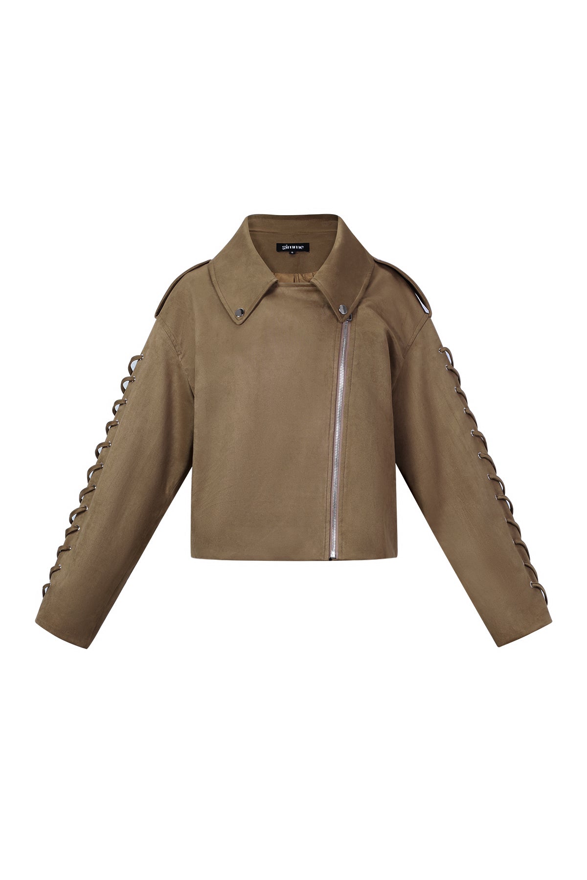 Woven Polyester Fiber Women's Jacket Street Style Tie - up - Ella