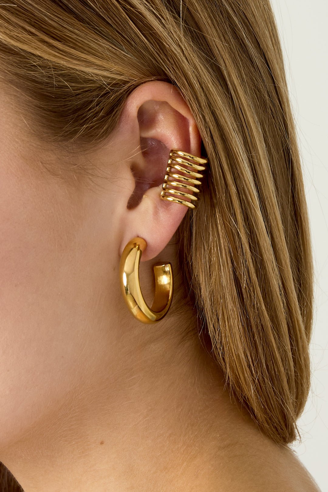 Stainless Steel Ear Cuffs lines Casual Daily Simple Series Women's jewelry - Ella