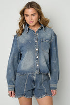 Strass Denim Jacket - Ella