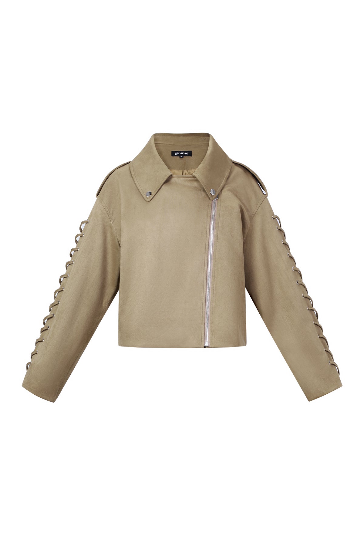 Woven Polyester Fiber Women's Jacket Street Style Tie - up - Ella