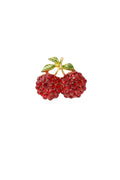 Rhinestone cherry brooch - Ella