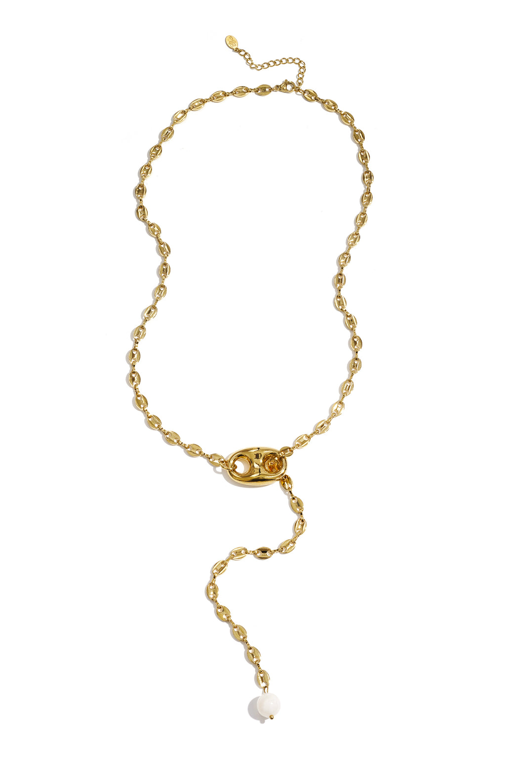 Necklace with hanging bead