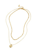 Layered necklace with heart charm - Ella