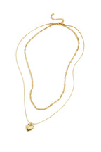 Layered necklace with heart charm - Ella