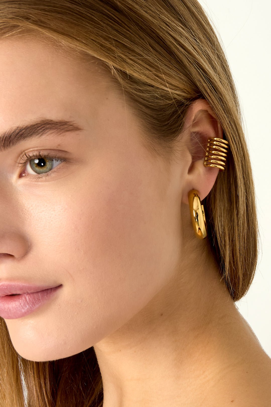 Stainless Steel Ear Cuffs lines Casual Daily Simple Series Women's jewelry - Ella