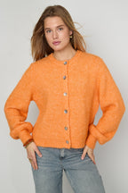 Knitted Polyester Fiber Women's Cardigan Casual Solid Color Fall/Winter