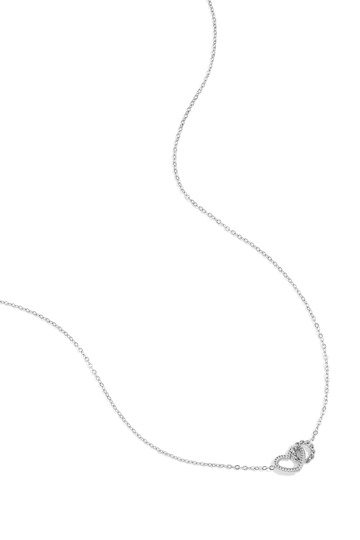 Necklace with connected heart charm