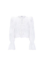 Cotton Woven Women's Long Sleeve Top Casual Cutout